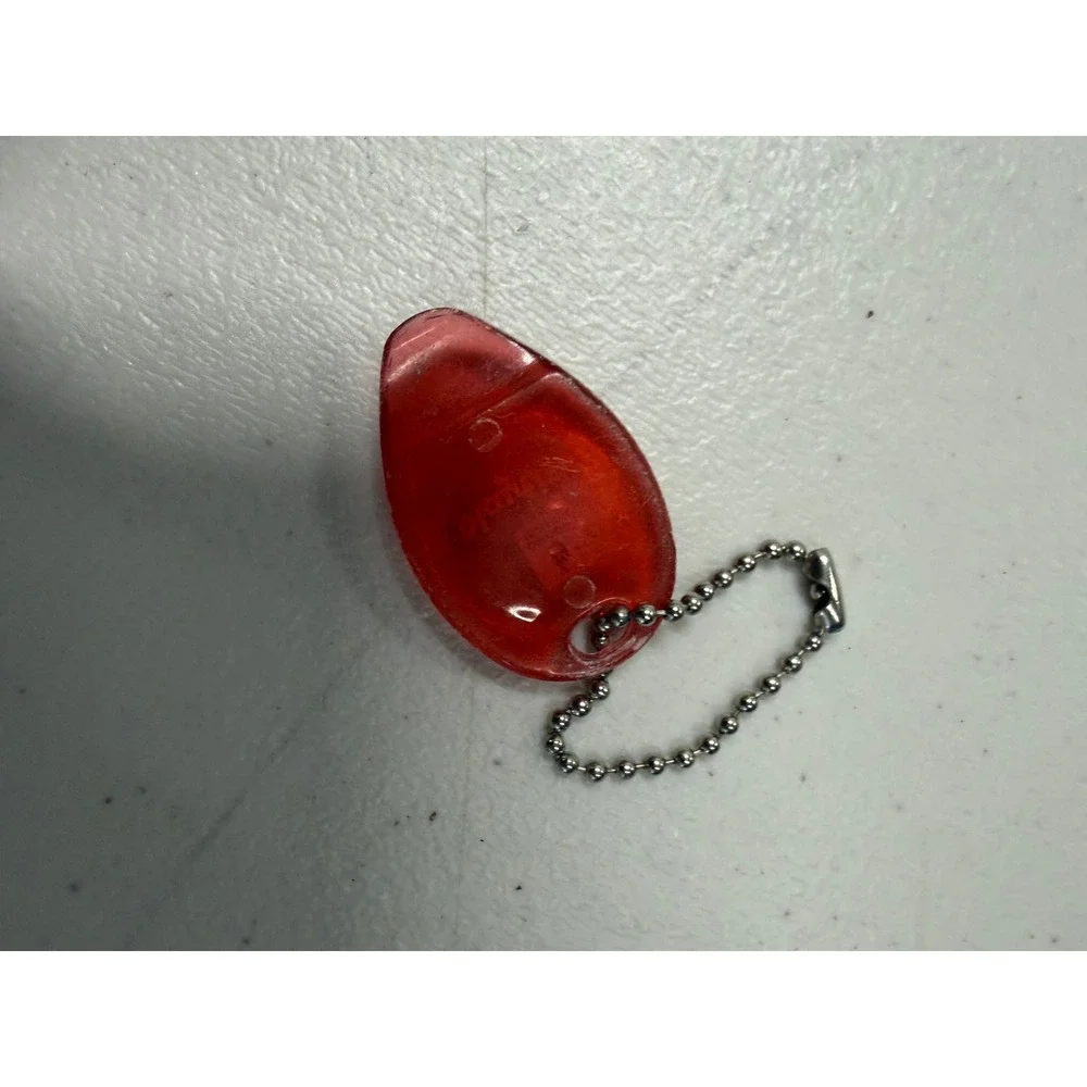 Vintage Oregon‎ Lottery Playtime Keychain Red Translucent Plastic Fob Ball Chain